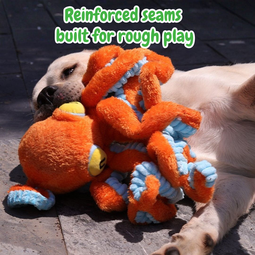 The Jolly Octopus – Squeaky Tug & Chew Toy