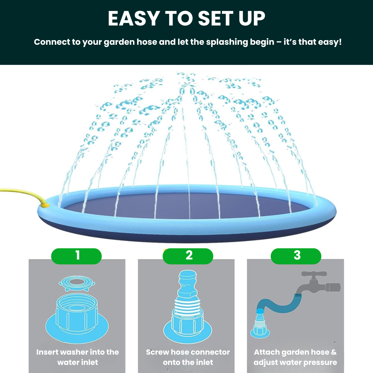Dog Water Sprinkler Splash Pad