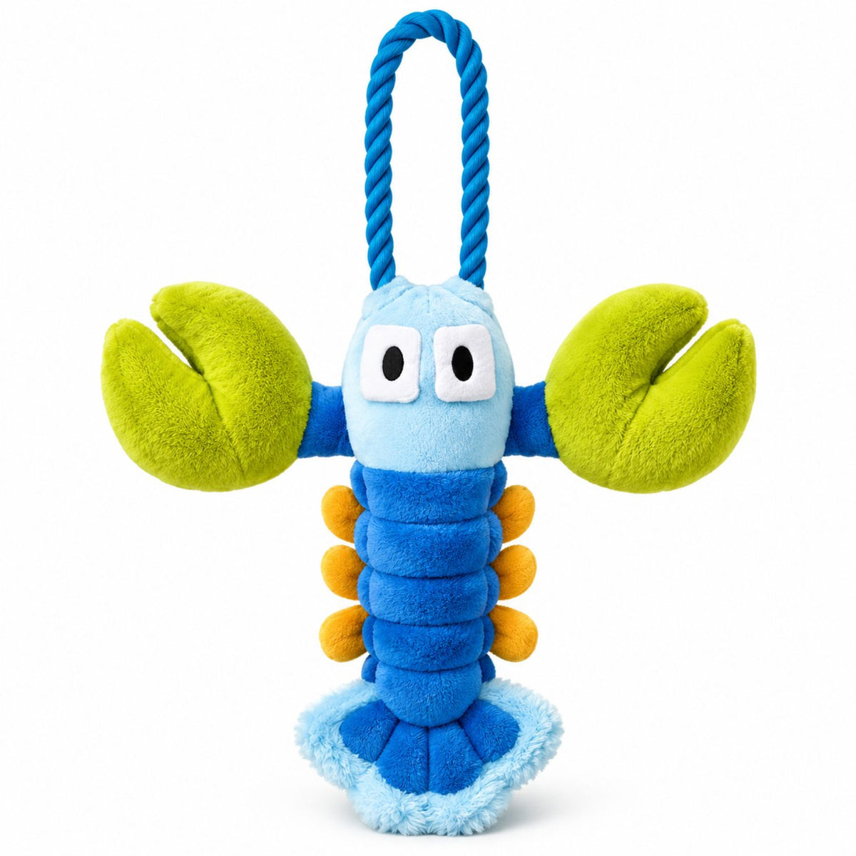 Pull-Pull Lobster - Plush Tug Dog Toy with Rope Handle & Treat Pocket