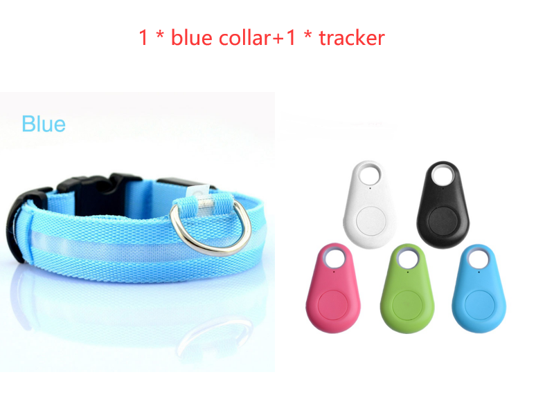 Blue LED dog collar