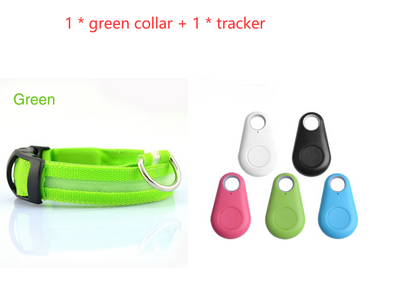 Green LED dog collar