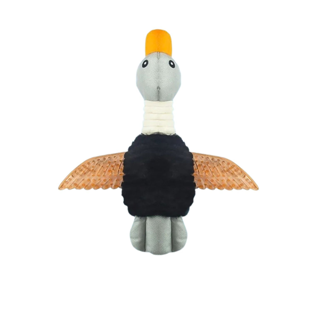 Wild Goose Dog Toy – Squeaky Plush with Detachable Rubber Wings & Treat Pocket