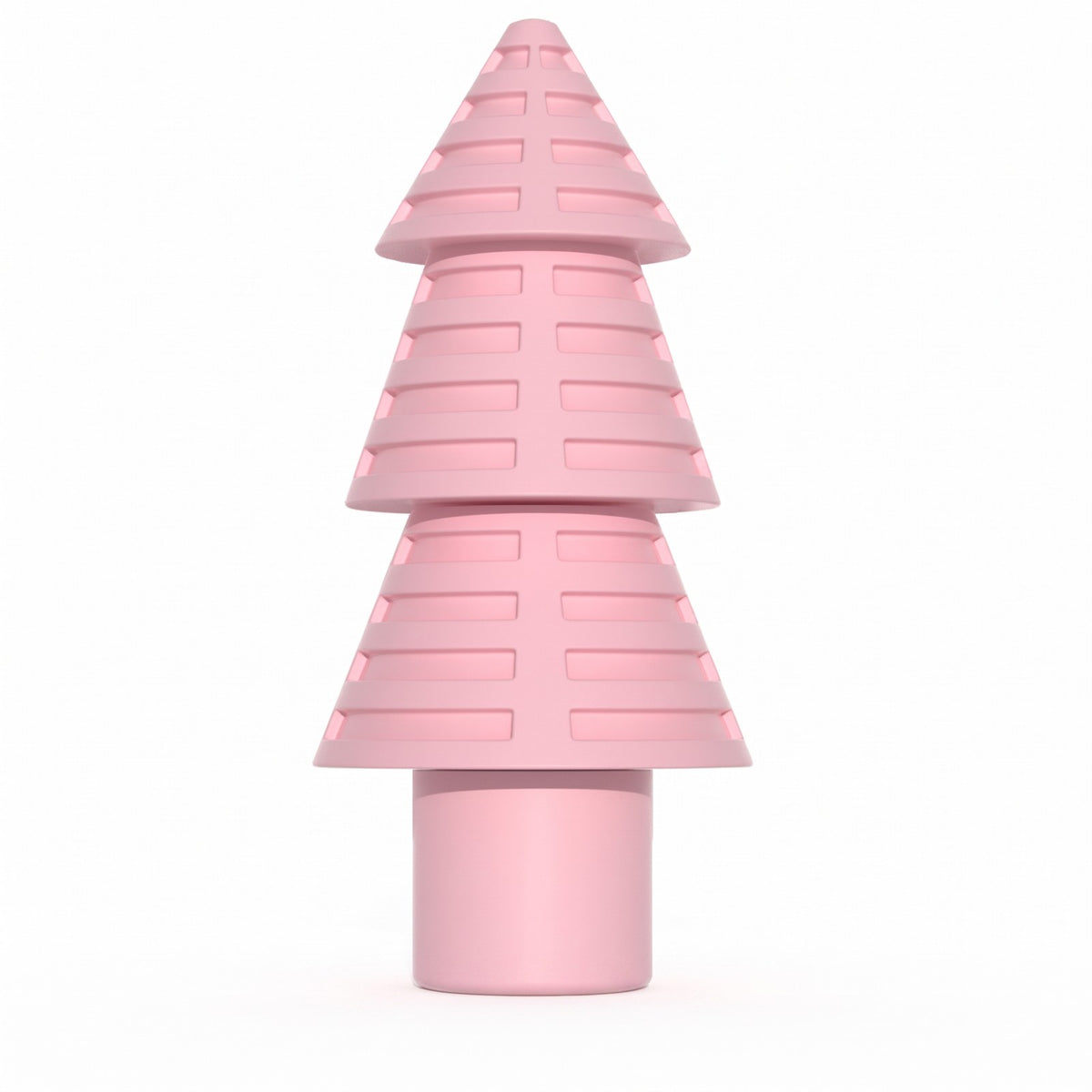 Pink Christmas tree TPR rubber dog chew toy
