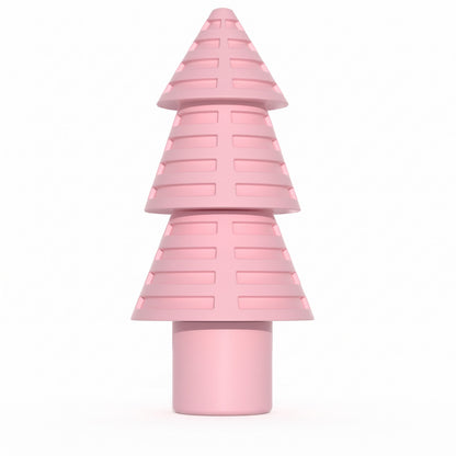 Pink Christmas tree TPR rubber dog chew toy