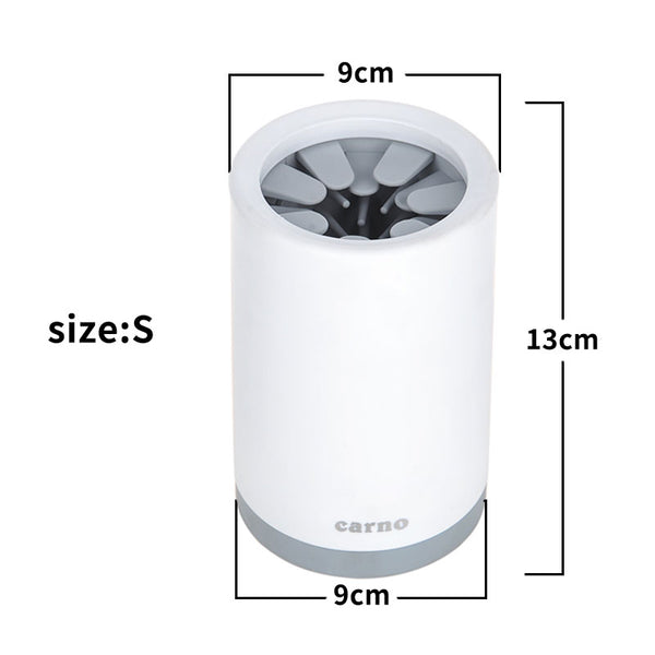 Small grey dog paw cleaner cup