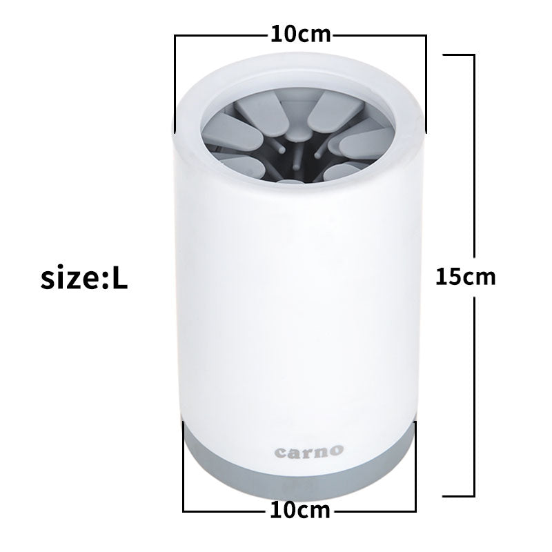 Large grey dog paw cleaner cup