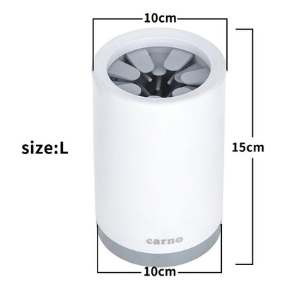 Large grey dog paw cleaner cup