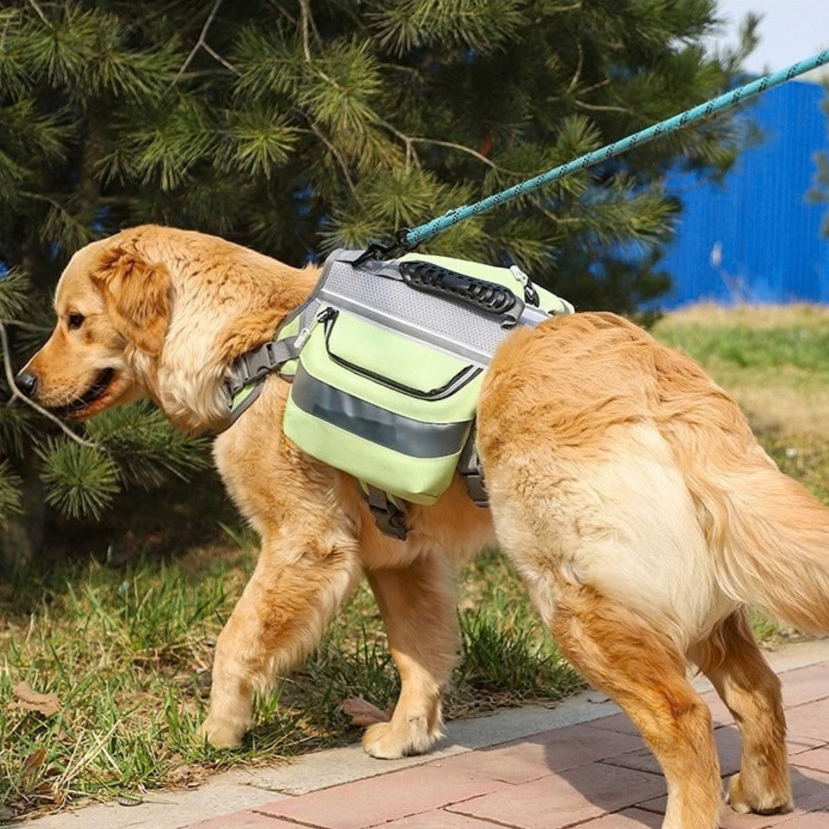 Trail Dog Backpack – Saddle Bag Harness with Reflective Strips