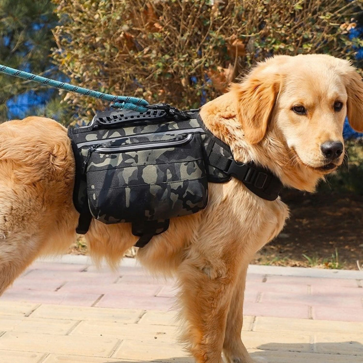 Trail Dog Backpack – Saddle Bag Harness with Reflective Strips
