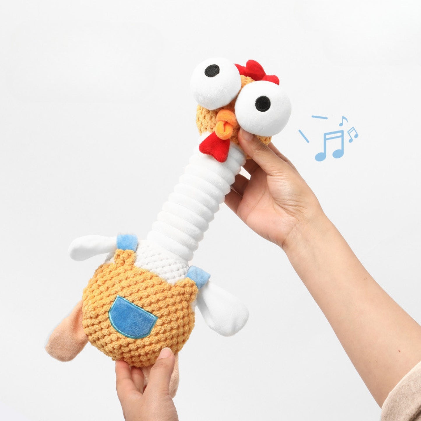 Squeaky Chicken Dog Toy – Long-Neck Plush Toy for Puppies & Small Dogs