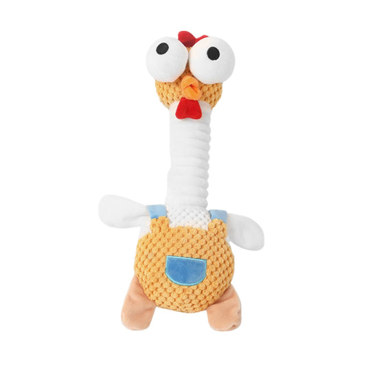 Googly-Eyed Chicken - Squeaky Plush Dog Toy