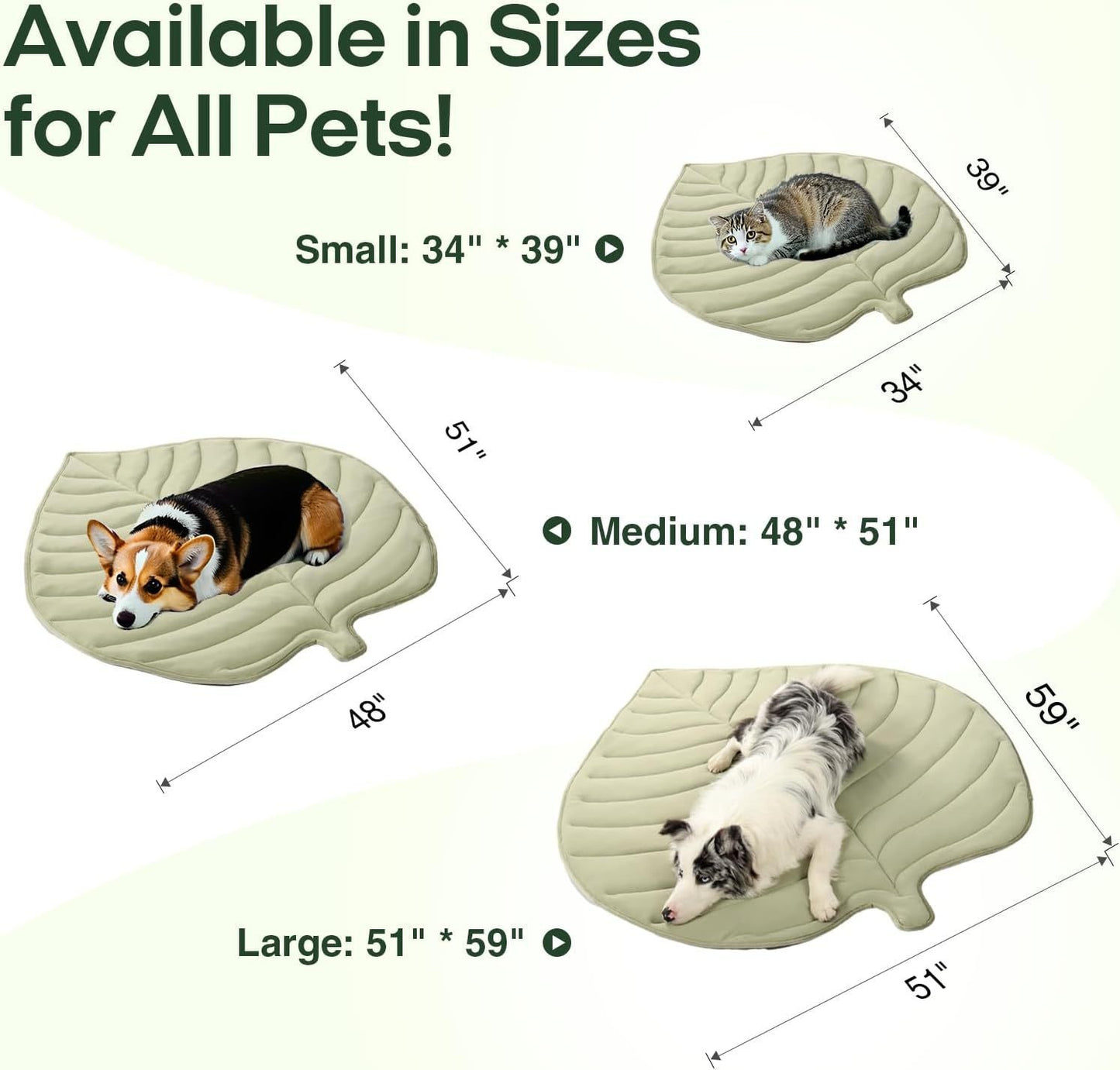 LeafChill Mat – Cooling Dog Mat for Summer, Washable & Reversible