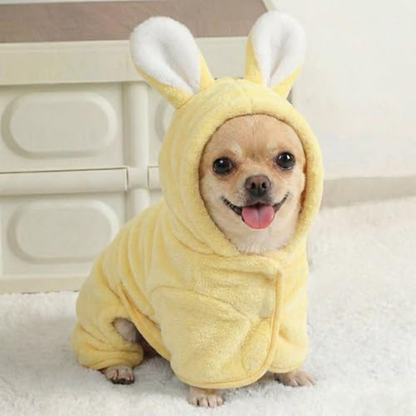 Hooded dog bathrobe for small dogs