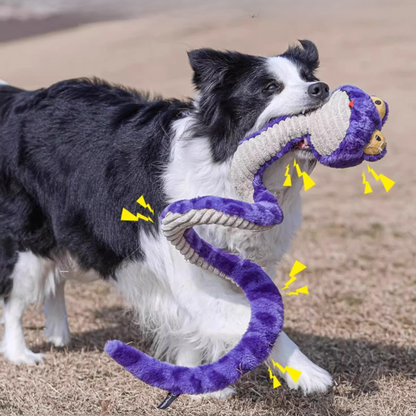 Durable Squeaky Snake Dog Toy – Tough Tug-of-War Fun