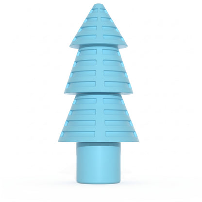 Sky blue Christmas tree TPR rubber dog chew toy