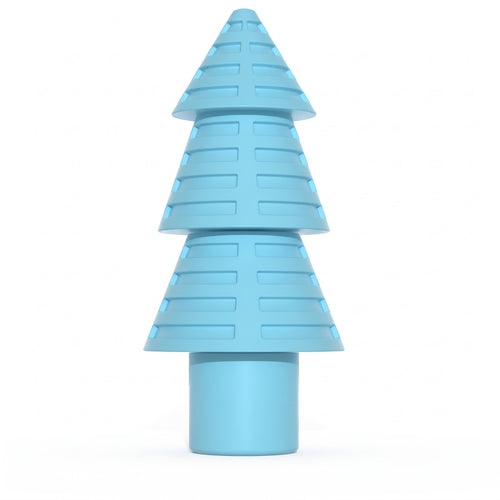 Sky blue Christmas tree TPR rubber dog chew toy