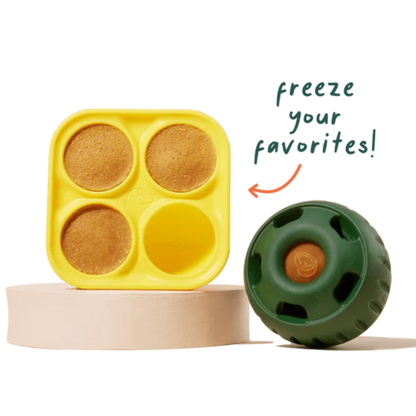 Pupsicle Starter Set – Refillable Dog Treat Toy + Freezer Treat Tray