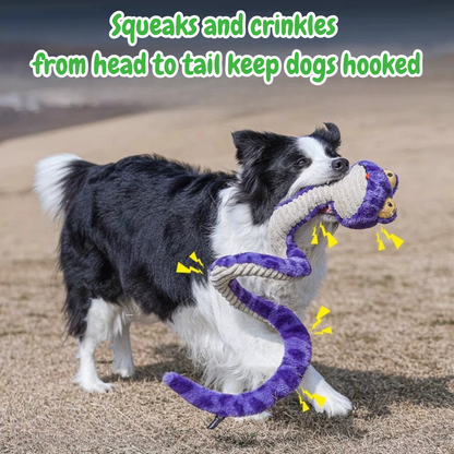 The Silly Snake – Stretchy Squeaky Dog Toy for Endless Tug & Chew Fun