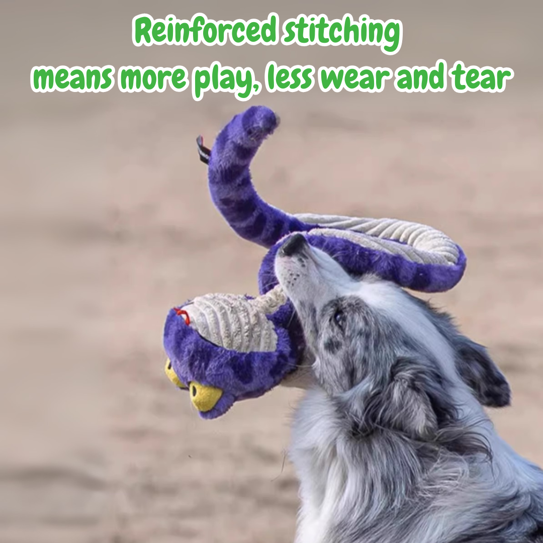 The Silly Snake – Stretchy Squeaky Dog Toy for Endless Tug & Chew Fun