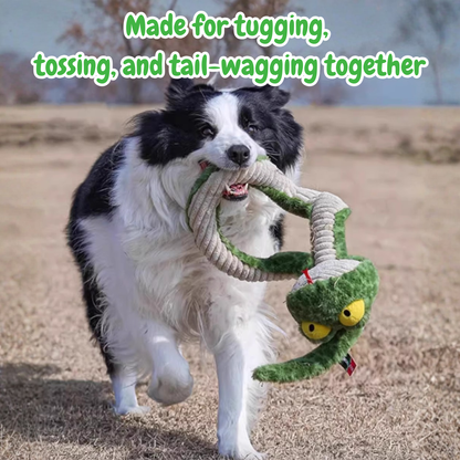 The Silly Snake – Stretchy Squeaky Dog Toy for Endless Tug & Chew Fun