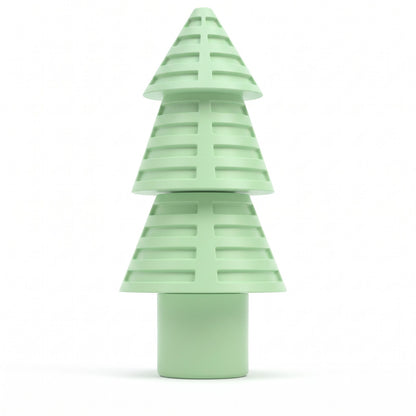 Mint green Christmas tree TPR rubber dog chew toy
