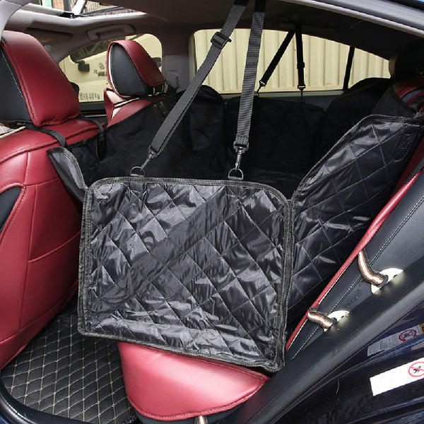 Dog car seat cover with zip side flaps
