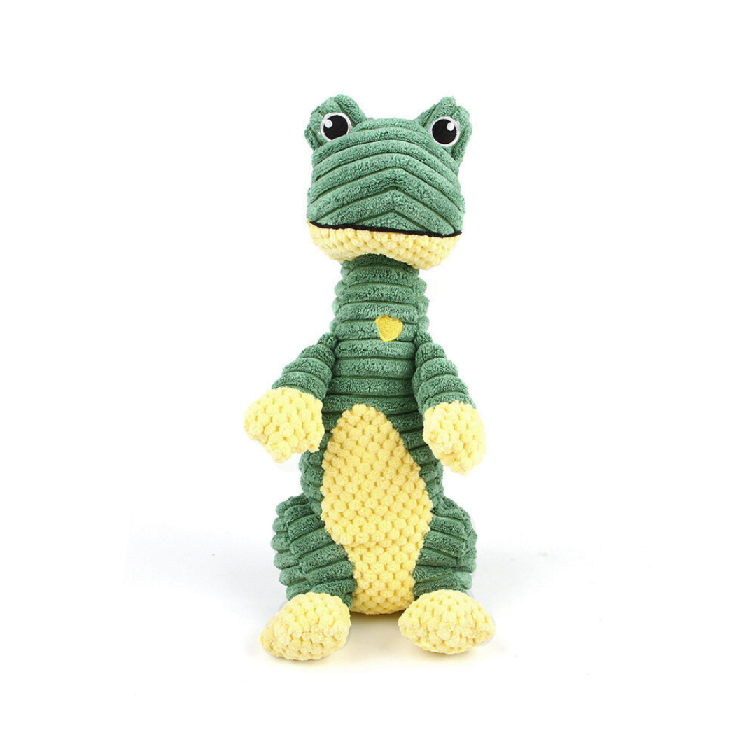 chewy dog toy designed for strong chewers frog