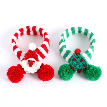 Christmas dog scarves in Red Santa and Green Tree designs
