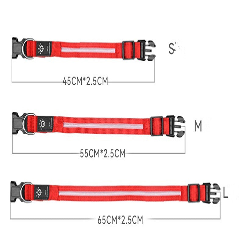 LED dog collar details