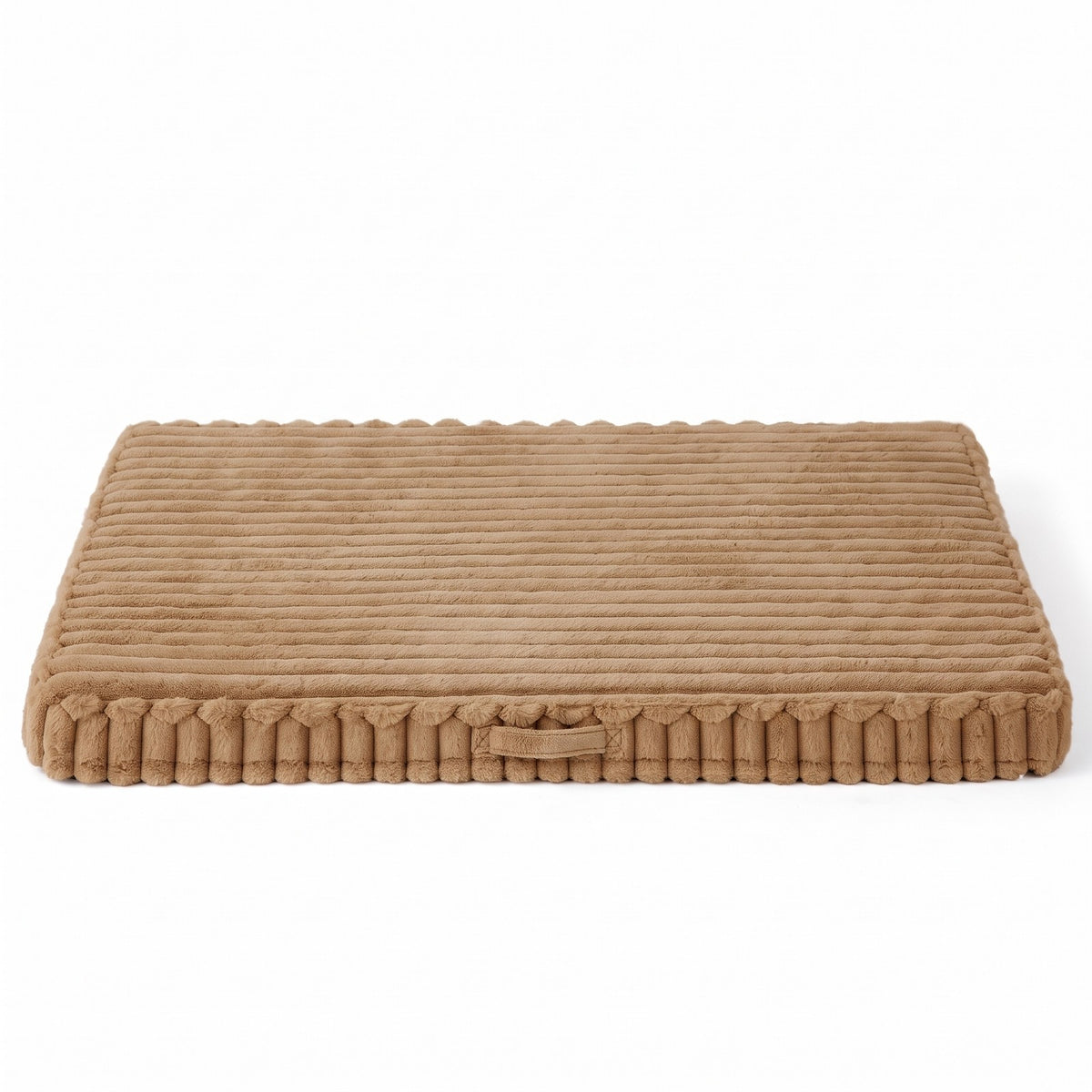 Camel dog crate mat on a white background
