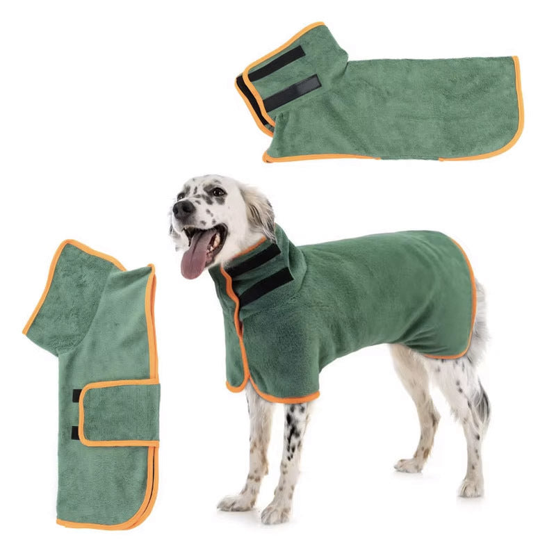Microfibre dog bathrobe