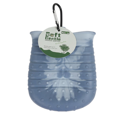 Blue dog paw cleaner cup