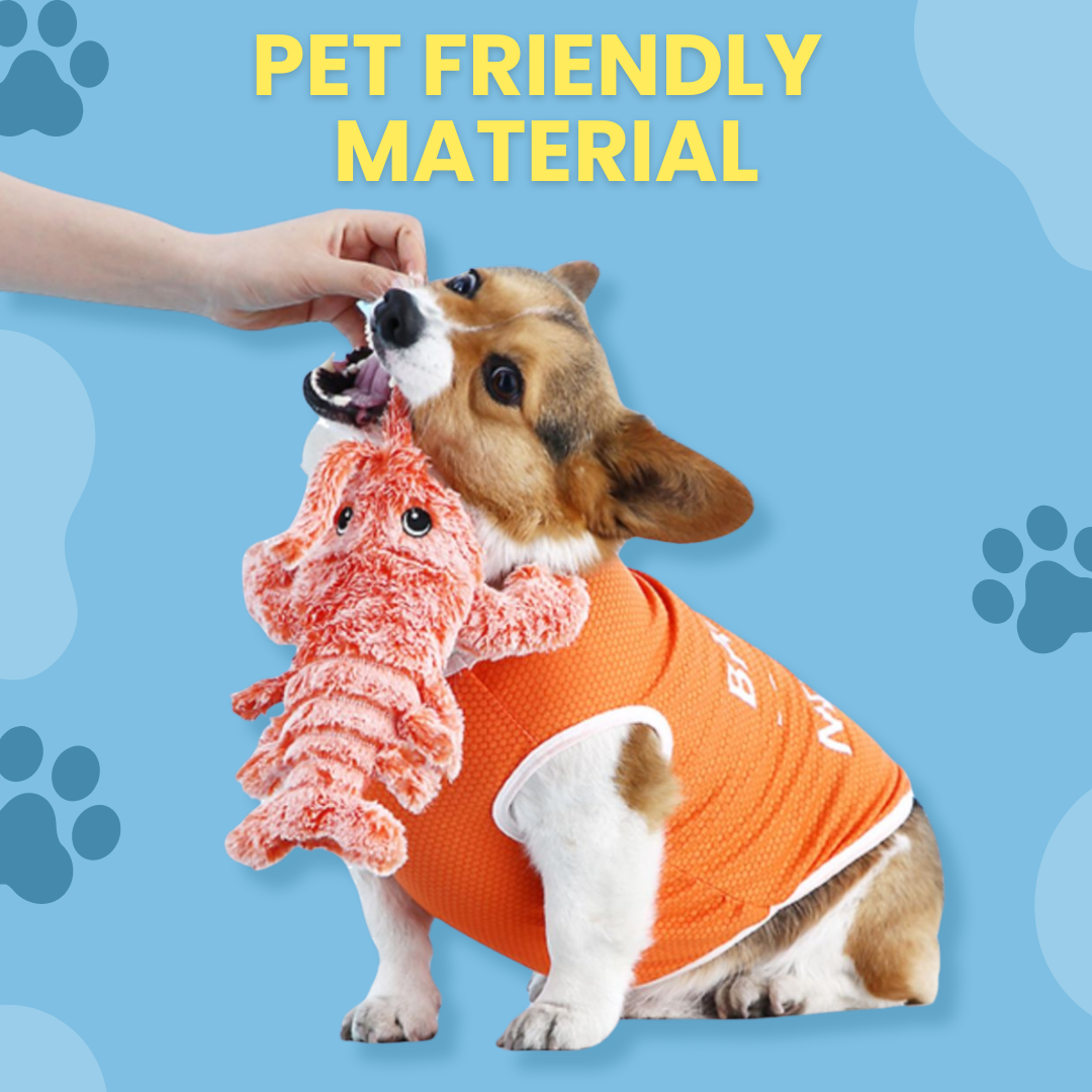 floppy lobster interactive dog toy pet friendly plush material