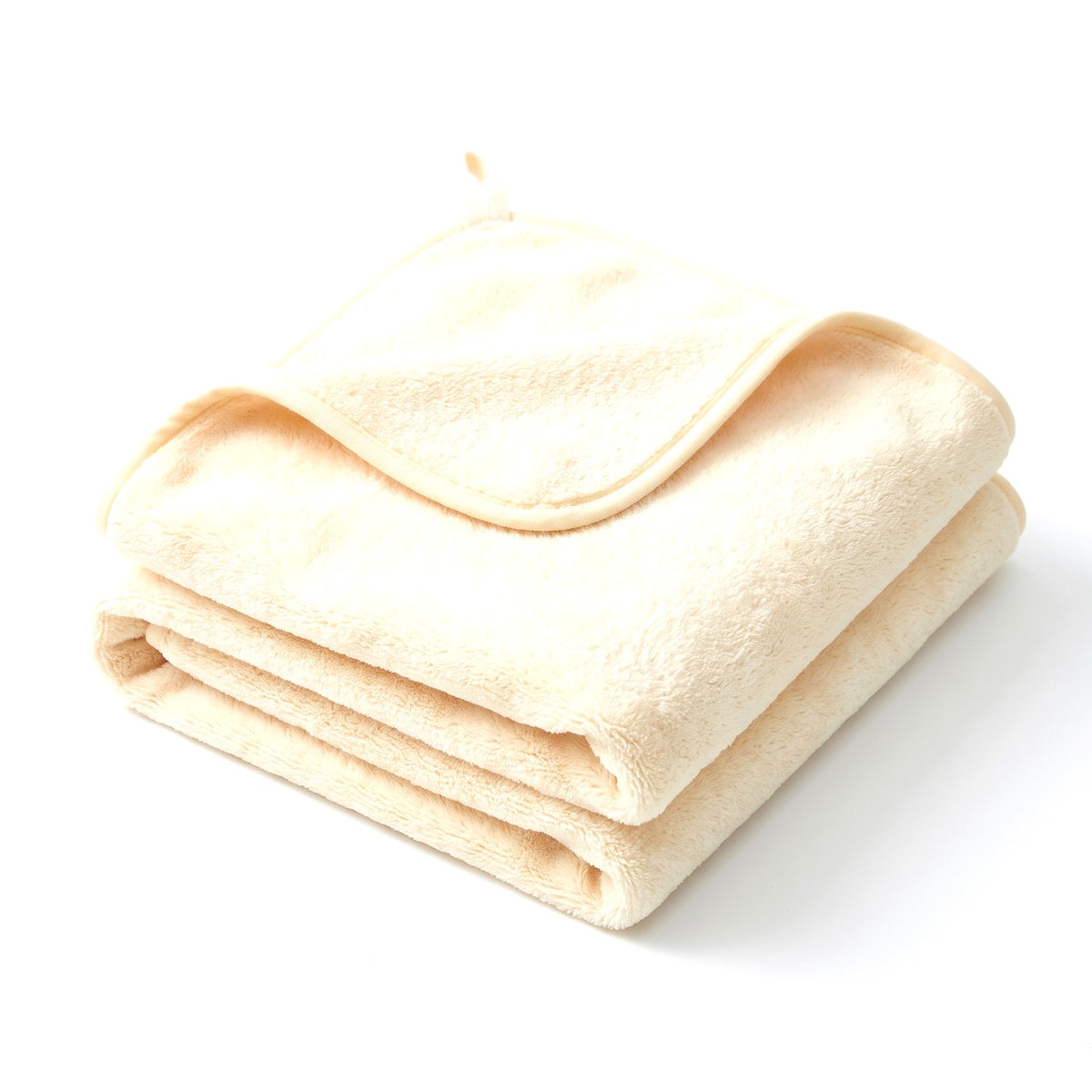 Cream microfibre dog towel with hanging loop