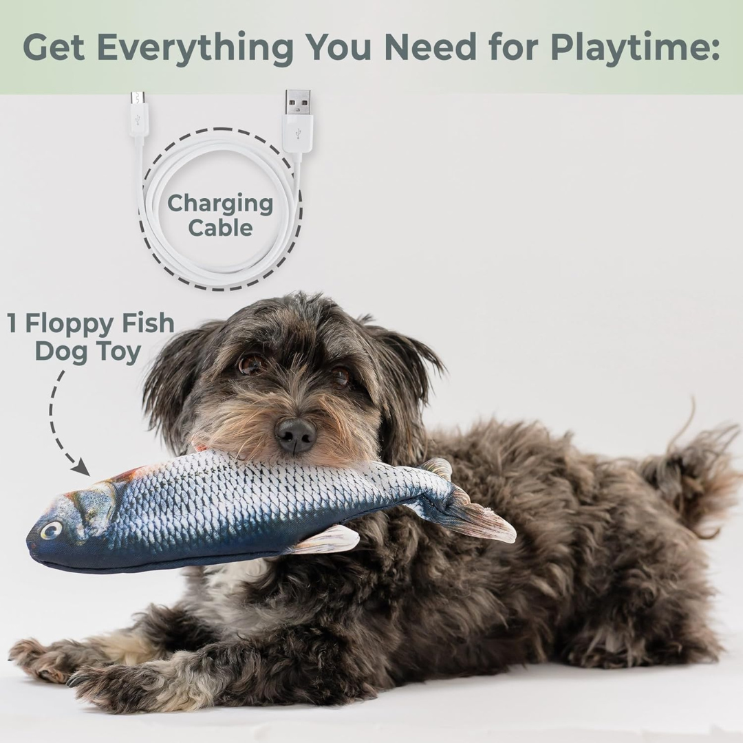Rechargeable Floppy Fish tuna Interactive dog toy